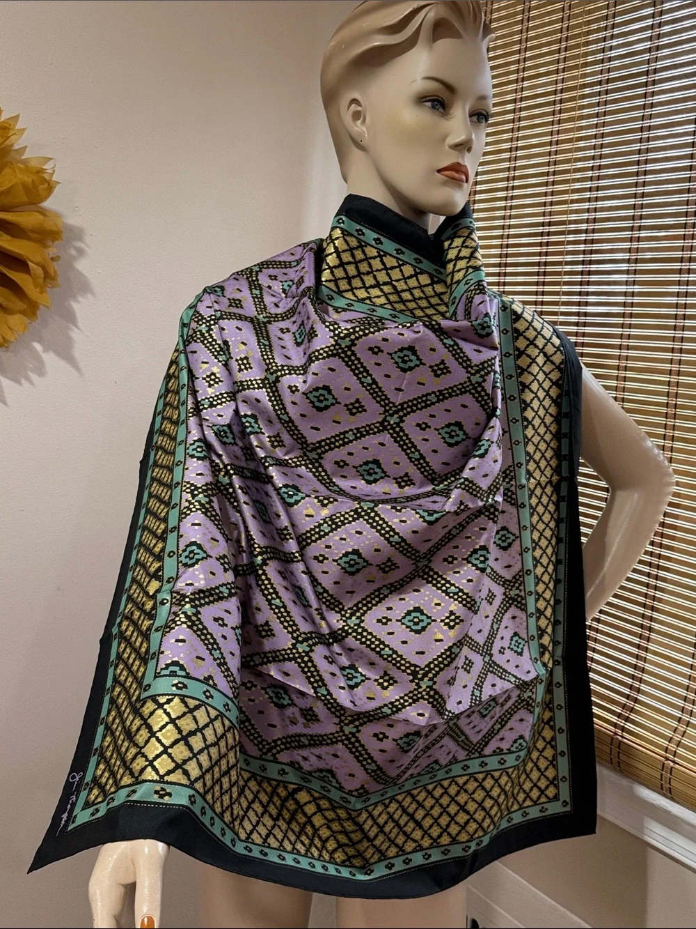 Vintage Jim Thompson Thai Silk Fashion Scarf